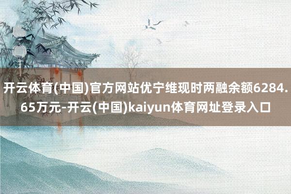 开云体育(中国)官方网站优宁维现时两融余额6284.65万元-开云(中国)kaiyun体育网址登录入口