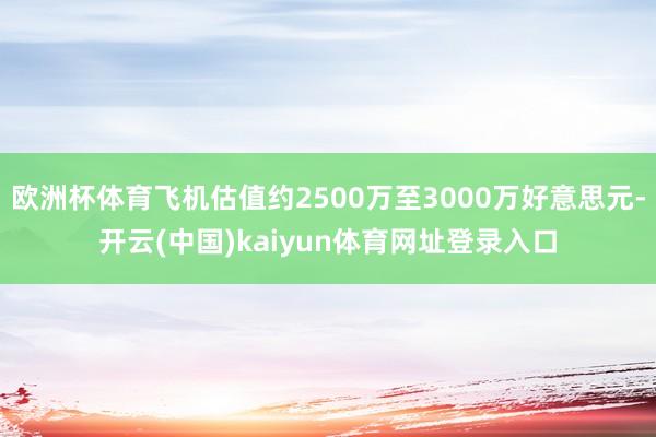 欧洲杯体育飞机估值约2500万至3000万好意思元-开云(中国)kaiyun体育网址登录入口