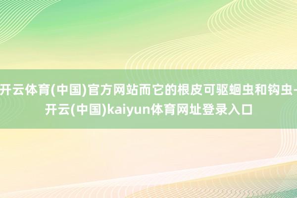 开云体育(中国)官方网站而它的根皮可驱蛔虫和钩虫-开云(中国)kaiyun体育网址登录入口